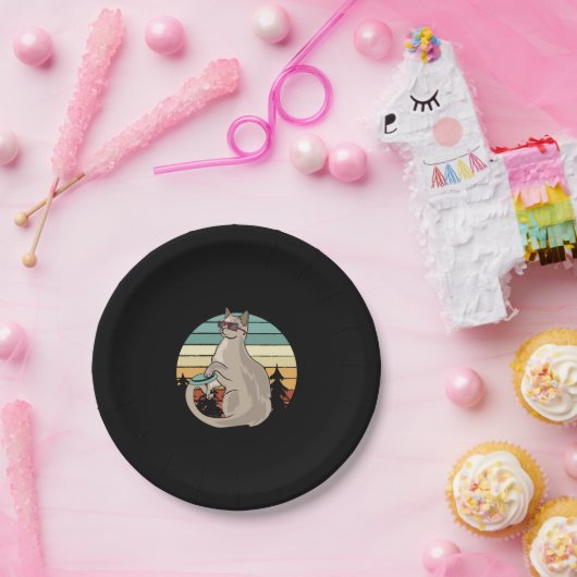 Disk Golf Basket Funny Cat Gift Player Papieren Bordje (Feest)