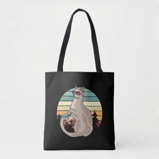 Disk Golf Basket Funny Cat Gift Player Tote Bag (Voorkant)