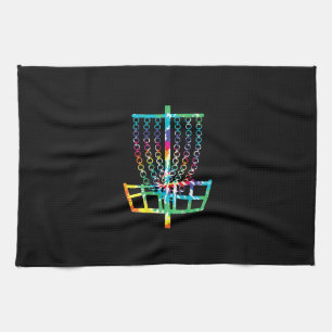 Disk Golf Basket - Hippie Rainbow Cadem Theedoek