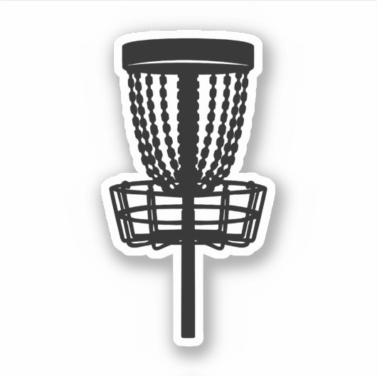 Disk Golf Basket Sticker (Voorkant)