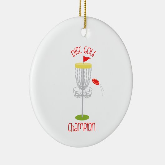 Disk Golf Champion Keramisch Ornament (Rechts)