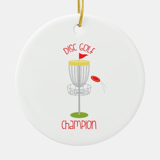 Disk Golf Champion Keramisch Ornament (Voorkant)