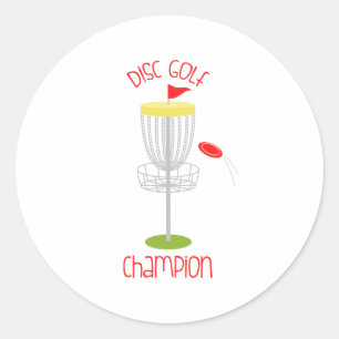 Disk Golf Champion Ronde Sticker