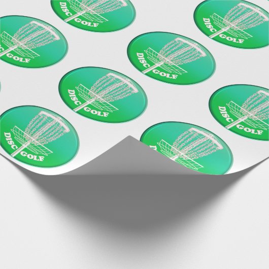 Disk Golf Frisbee Cage Cadeaupapier (Hoek)