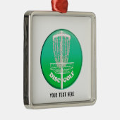 Disk Golf Frisbee Cage Metalen Ornament (Rechts)