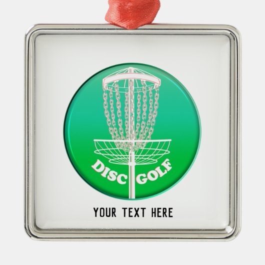 Disk Golf Frisbee Cage Metalen Ornament (Voorkant)