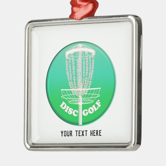 Disk Golf Frisbee Cage Metalen Ornament (Links)