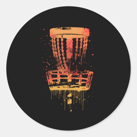Disk Golf Frisbee Golf Ronde Sticker (Voorkant)