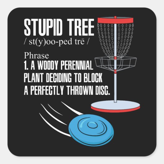Disk Golf Gifts Vierkante Sticker (Voorkant)