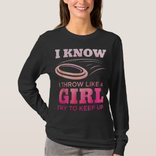 Disk Golf Girl Funny Disk Golfing Lover Player Gif T-shirt