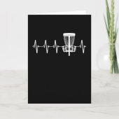 Disk Golf Heartbeat EKG Love Disk Golf Player Kaart (Voorkant)