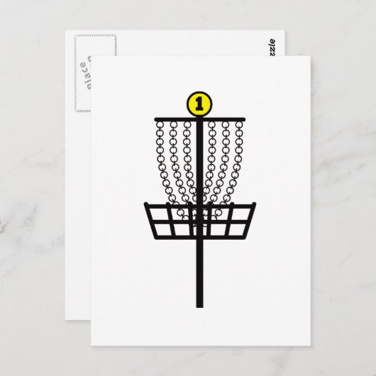 Disk Golf Hole Briefkaart (Voorkant / Achterkant)