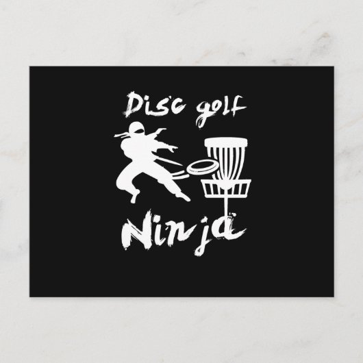 Disk Golf Ninja Golfer Frisbee Player Sports Feestdagenkaart (Voorkant)