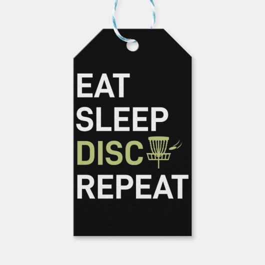 Disk Golf Player | Eat Sleep Disk Golf Repo Cadeaulabel (Voorkant)