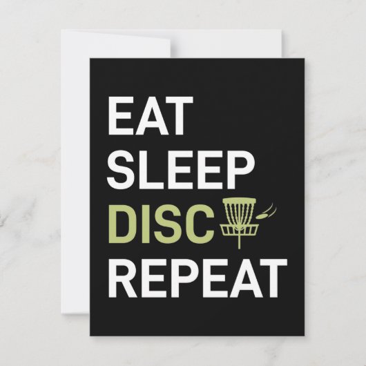 Disk Golf Player | Eat Sleep Disk Golf Repo Notitiekaartje (Voorkant)