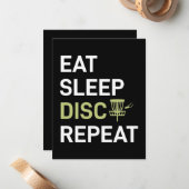 Disk Golf Player | Eat Sleep Disk Golf Repo Notitiekaartje (Voorkant / Achterkant in situ)