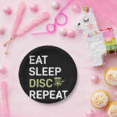 Disk Golf Player | Eat Sleep Disk Golf Repo Papieren Bordje (Feest)
