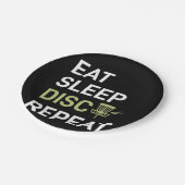 Disk Golf Player | Eat Sleep Disk Golf Repo Papieren Bordje (Gekanteld)