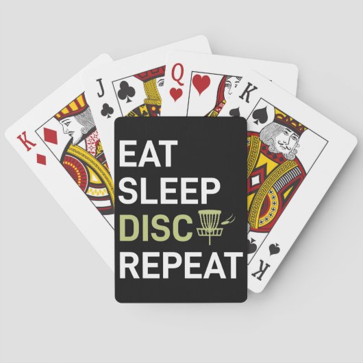 Disk Golf Player | Eat Sleep Disk Golf Repo Pokerkaarten (Achterkant)