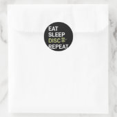 Disk Golf Player | Eat Sleep Disk Golf Repo Ronde Sticker (Tas)