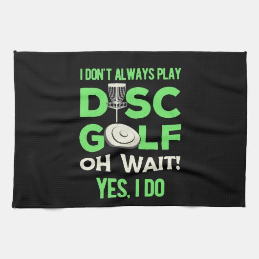 Disk Golf Player | Ik speel niet altijd de Golf va Theedoek (Horizontaal)