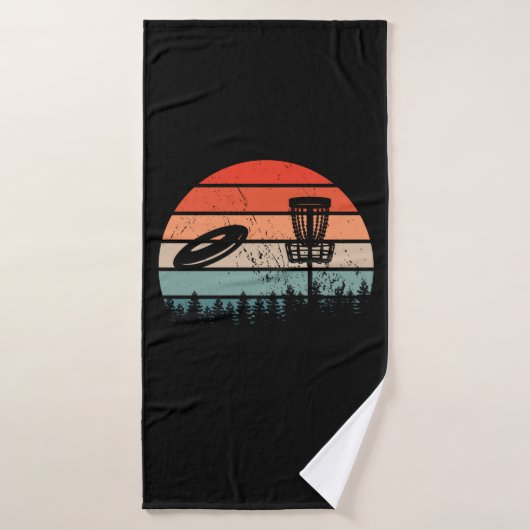 Disk Golf Retro Badhanddoek (Badhanddoek)