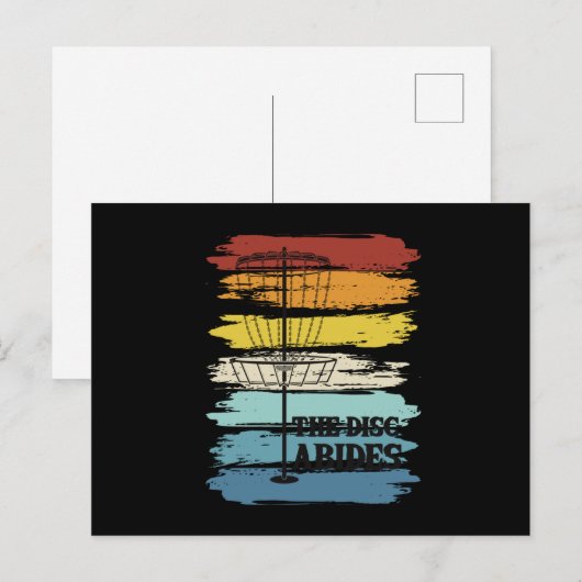 Disk Golf Retro Briefkaart (Voorkant / Achterkant)