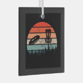Disk Golf Retro Glas Ornament (Voorkant Rechts)