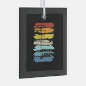 Disk Golf Retro Glas Ornament (Voorkant Rechts)