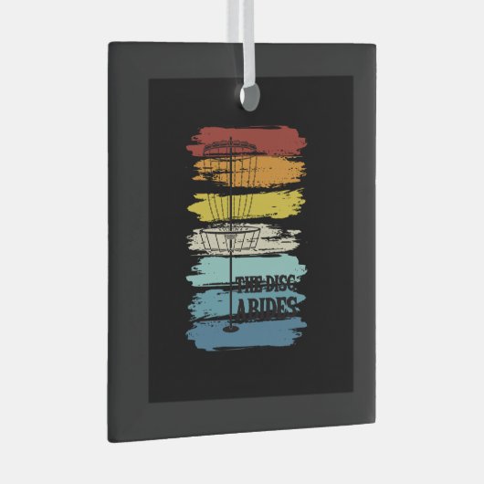 Disk Golf Retro Glas Ornament (Voorkant Rechts)