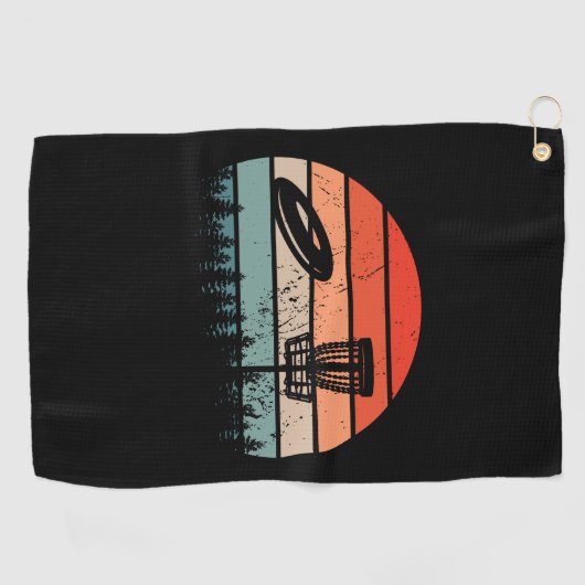 Disk Golf Retro Golfhanddoek (Horizontaal)