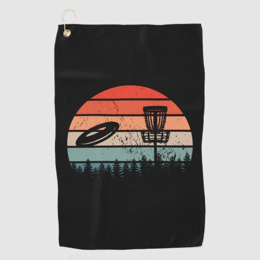 Disk Golf Retro Golfhanddoek (Voorkant)