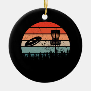 Disk Golf Retro Keramisch Ornament