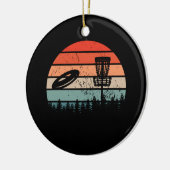 Disk Golf Retro Keramisch Ornament (Links)