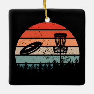 Disk Golf Retro Keramisch Ornament