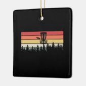 Disk Golf Retro Keramisch Ornament (Links)