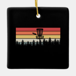 Disk Golf Retro Keramisch Ornament