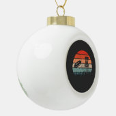 Disk Golf Retro Keramische Bal Ornament (Links)