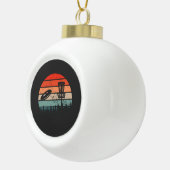 Disk Golf Retro Keramische Bal Ornament (Rechts)