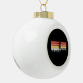 Disk Golf Retro Keramische Bal Ornament (Links)