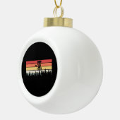 Disk Golf Retro Keramische Bal Ornament (Rechts)