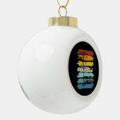 Disk Golf Retro Keramische Bal Ornament (Links)