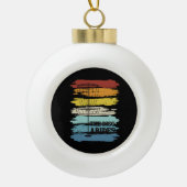 Disk Golf Retro Keramische Bal Ornament (Voorkant)