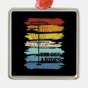 Disk Golf Retro Metalen Ornament