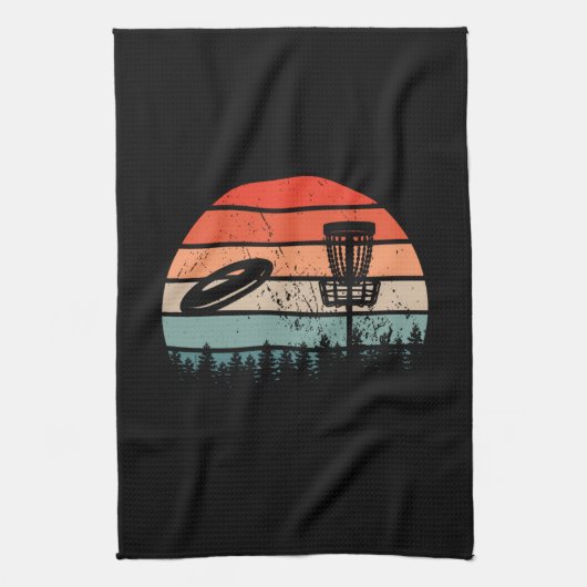 Disk Golf Retro Theedoek (Verticaal)