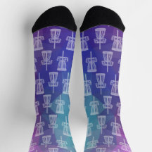 Disk Golf Socks - Basket Pattern White