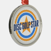 Disk Golf Star Metalen Ornament (Rechts)