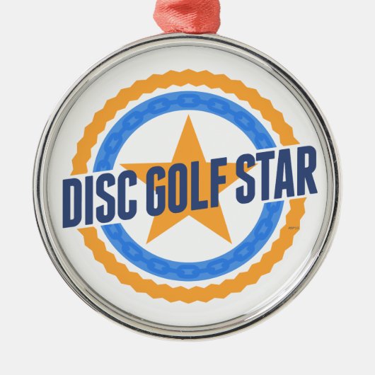 Disk Golf Star Metalen Ornament (Voorkant)