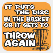 Disk Golf Sticker (Voorkant)