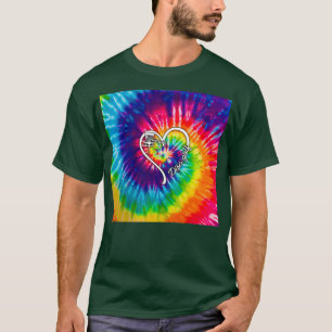 Disk Golf Tie Dye Heart T-shirt